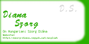 diana szorg business card